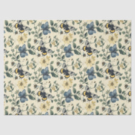 Papel De Seda Desligamento de Borboletas de Cottagecore Elegante