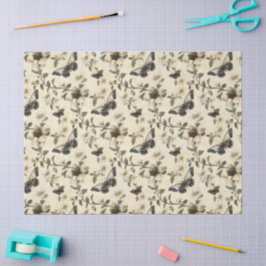 Papel De Seda Desligamento de Borboletas de Cottagecore Elegante