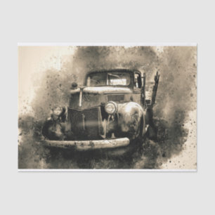 Papel De Seda Desligamento de Caminhão Russo Vintage Antigo