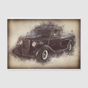 Papel De Seda Desligamento de Caminhões Vintage
