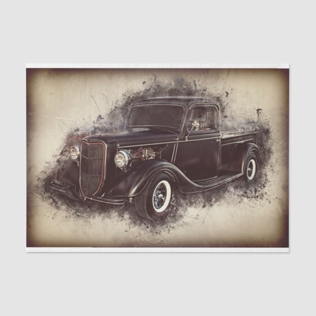 Papel De Seda Desligamento de Caminhões Vintage (Frente )