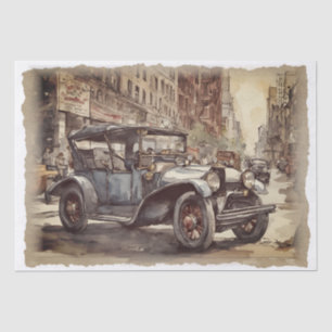 Papel De Seda Desligamento de Carros Antigos da Vintage