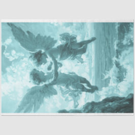 Papel De Seda Desligamento de Cherubs Imísicos Voando nas Nuvens