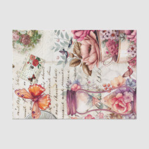 Papel De Seda Desligamento de Colagem de Vintage Watercolor