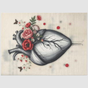 Papel De Seda Desligamento de Coração e Asas Flutuantes