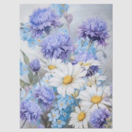 Papel De Seda Desligamento de Disias Eetéreas e Flores Roxas e A