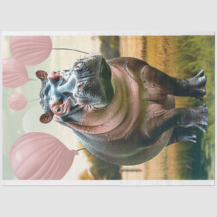 Papel De Seda Desligamento de Festa de aniversário de Hippo