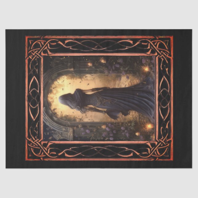 Papel De Seda Desligamento de Florais Góticos de Fantasia Cênica (Frente )