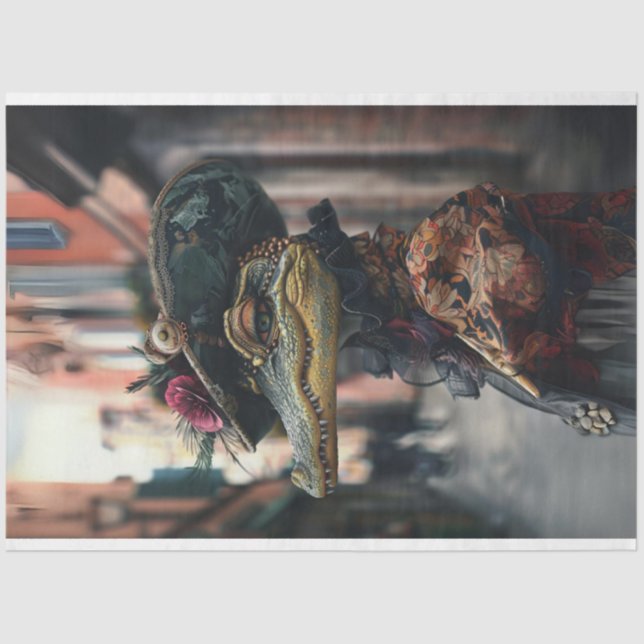 Papel De Seda Desligamento de Lady Gator vitoriano (Frente )