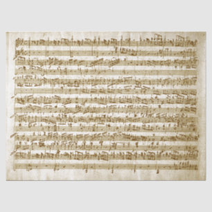 Papel De Seda Desligamento de Notas de Pontuação Manuscritas de