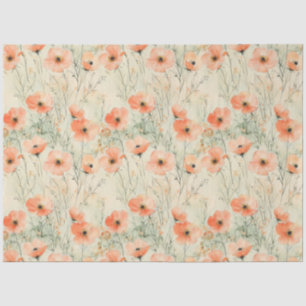 Papel De Seda Desligamento de Padrão de Populações de Aquarela d