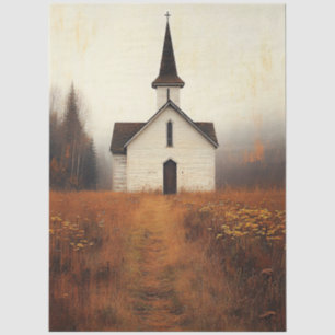 Papel De Seda Desligamento de Pintura de Igreja Russo Abandonada