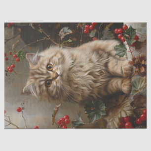 Papel De Seda Desligamento de Pintura em Kitten Vintage de Longa