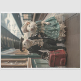 Papel De Seda Desligamento de Ratos Viajantes Vintage