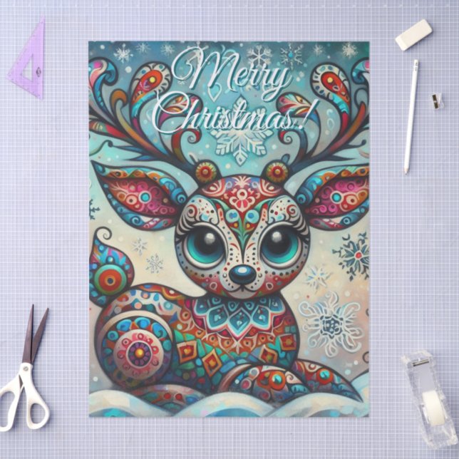 Papel De Seda Desligamento de Rebelde de Natal Whimsic Big Eyes (Arte )