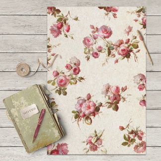 Papel De Seda Desligamento de Rosas Vintage