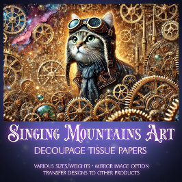 Papel De Seda Desligamento de Viagem Cósmica de Gato-Vapor