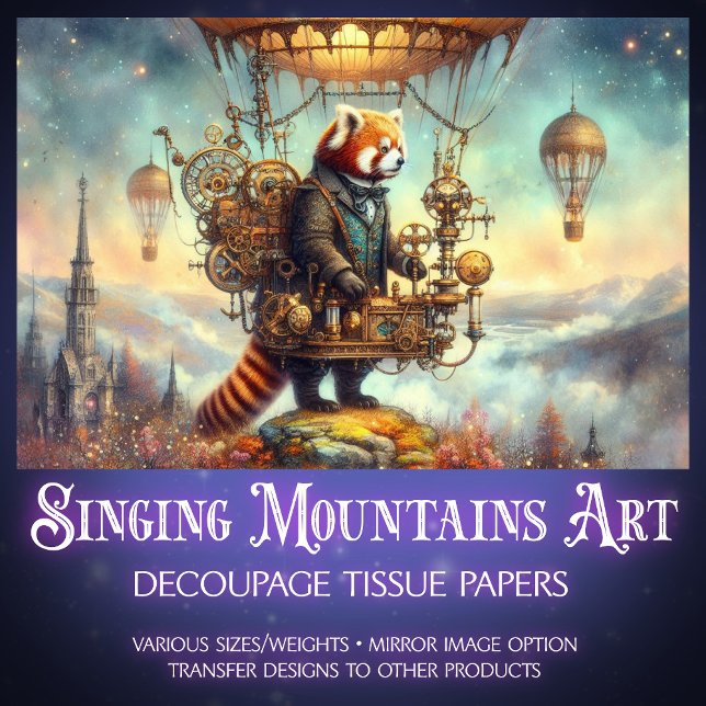 Papel De Seda Desligamento de Voo de Panda Vermelha Magnética St (Criador carregado)