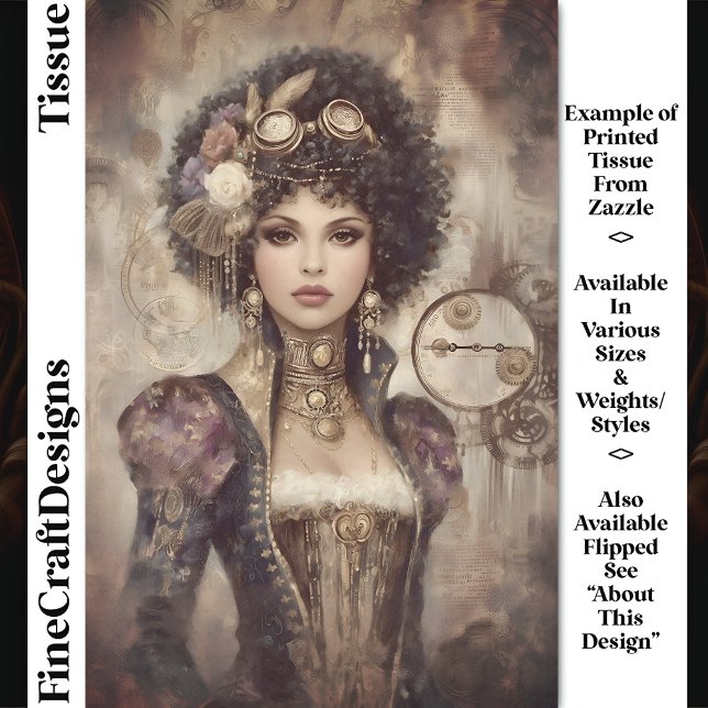 Papel De Seda Desligamento DM2RF da Mulher Steampunk Glamorous (Criador carregado)