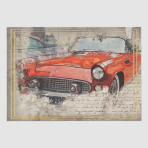 Papel De Seda Desligamento do Carro Clássico Antigo