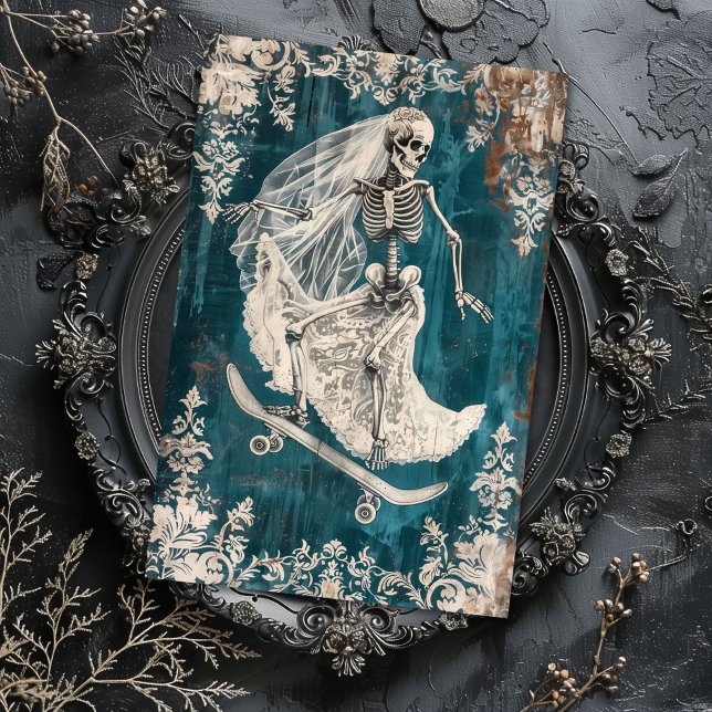 Papel De Seda Desligamento do Esqueleto Gótico de Casamento da N (Criador carregado)