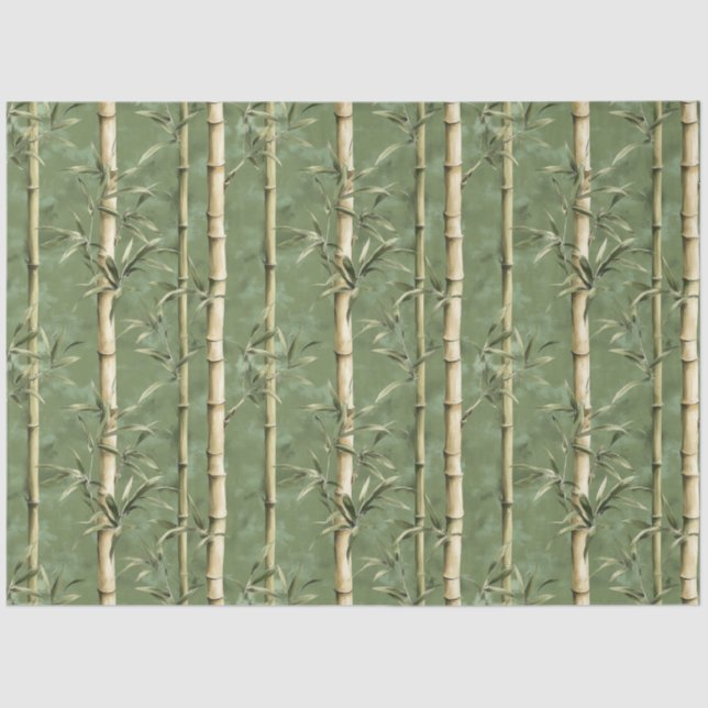 Papel De Seda Desligamento do padrão do bambu (Frente )