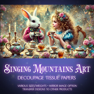 Papel De Seda Desligamento do Teatime da Fantasia de Alice e Coe