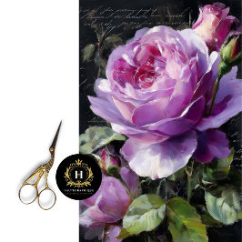 Papel De Seda Desligamento do ventilador do Rosa de lavanda