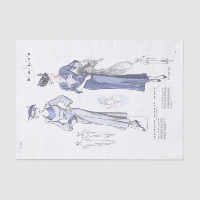 Papel De Seda Desligamento do Vestido Quic Fashion Francês (Frente )