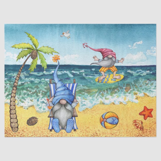 Papel De Seda Desligamento dos gnomos de praia (Frente )
