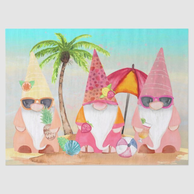 Papel De Seda Desligamento dos gnomos de praia (Frente )