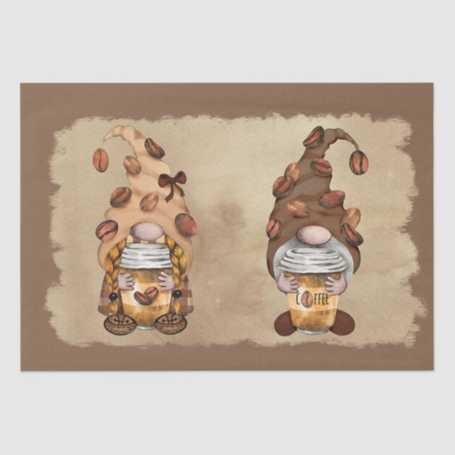 Papel De Seda Desligamento dos Gnomos do Café Bean Latte (Frente )