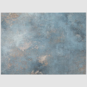 Papel De Seda Desligamento Faux Concluir Patina Azul