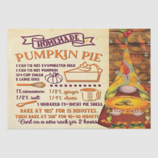 Papel De Seda Desligamento Fresco do Pie Gnomo Pumpkin