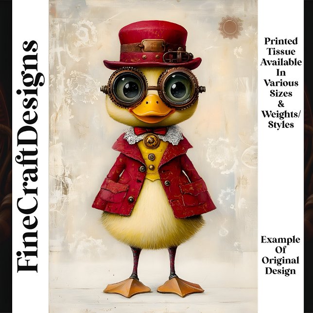 Papel De Seda Desligamento L7 Steampunk Duckunk Fantasy Whimsica (Criador carregado)