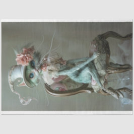 Papel De Seda Desligamento sofisticado de gatos por vintagem Whi