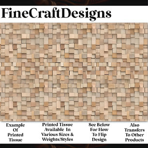 Papel De Seda Desligamento Z1 da Madeira Geométrica Moderna Bloc