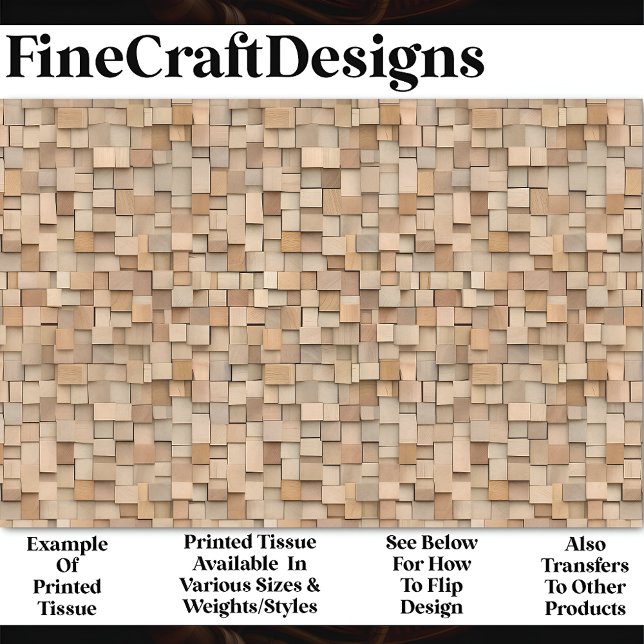 Papel De Seda Desligamento Z1 da Madeira Geométrica Moderna Bloc (Criador carregado)