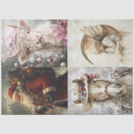 Papel De Seda Desligar 4 Designs Papais noeis Highland Cow Angel