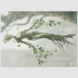 Papel De Seda Desligar a Terra da Mulher Figura com Árvore