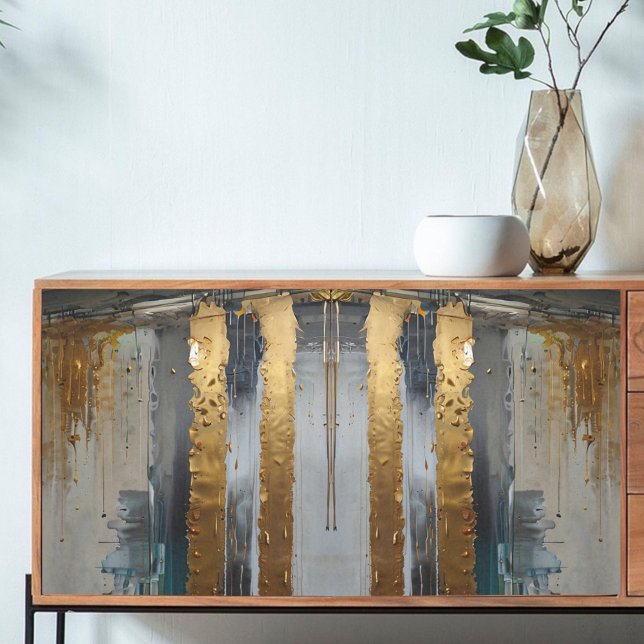 Papel De Seda Desligar Abstrato de Elegância Moderna Dourada (Criador carregado)