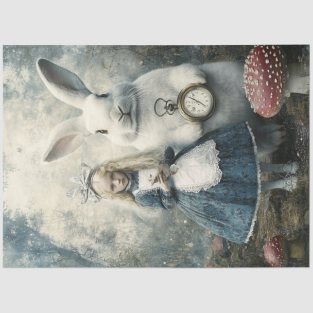 Papel De Seda Desligar Alice Wonderland e Rabbit Fairytale (Frente )