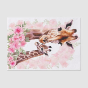 Papel De Seda Desligar amantes da girafa selvagem