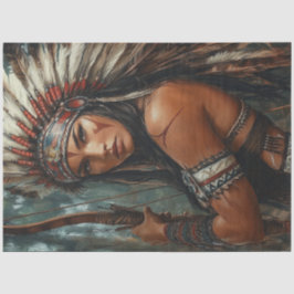 Papel De Seda Desligar as Mulheres Guerreiros Indianas Americana