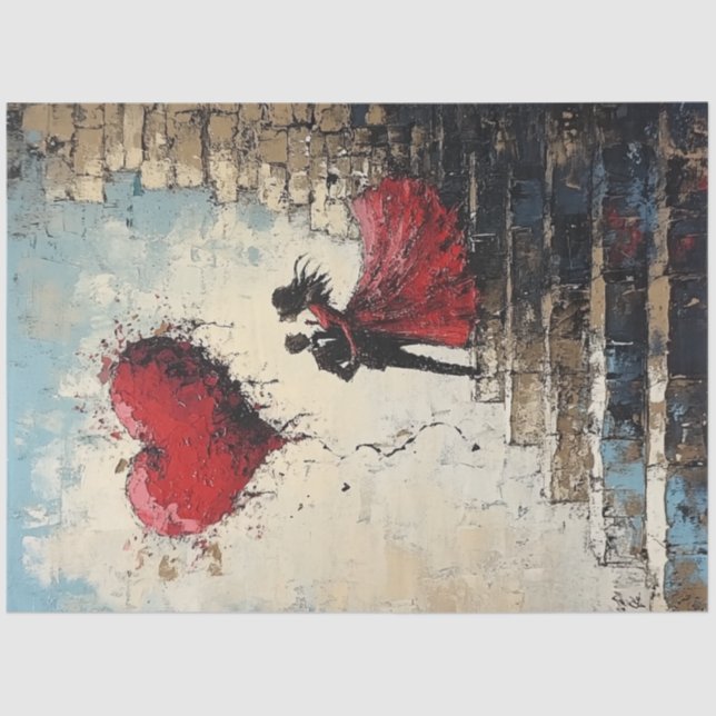 Papel De Seda Desligar Casal Romântico Namorados Apaixonado (Frente )