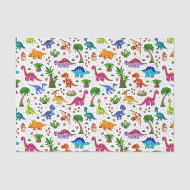 Papel De Seda Desligar Chá de fraldas de Festa de aniversário do (Frente )