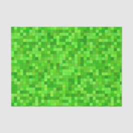 Papel De Seda Desligar Festa de aniversário de Pixels Verdes