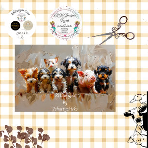 Papel De Seda Desligar fotos em animais personalizadas do Office
