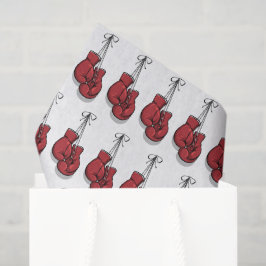 Papel De Seda Desligar Luvas Vermelhas de Aniversário Boxando