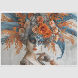 Papel De Seda Desligar Mardi Gras Queen com Headdress